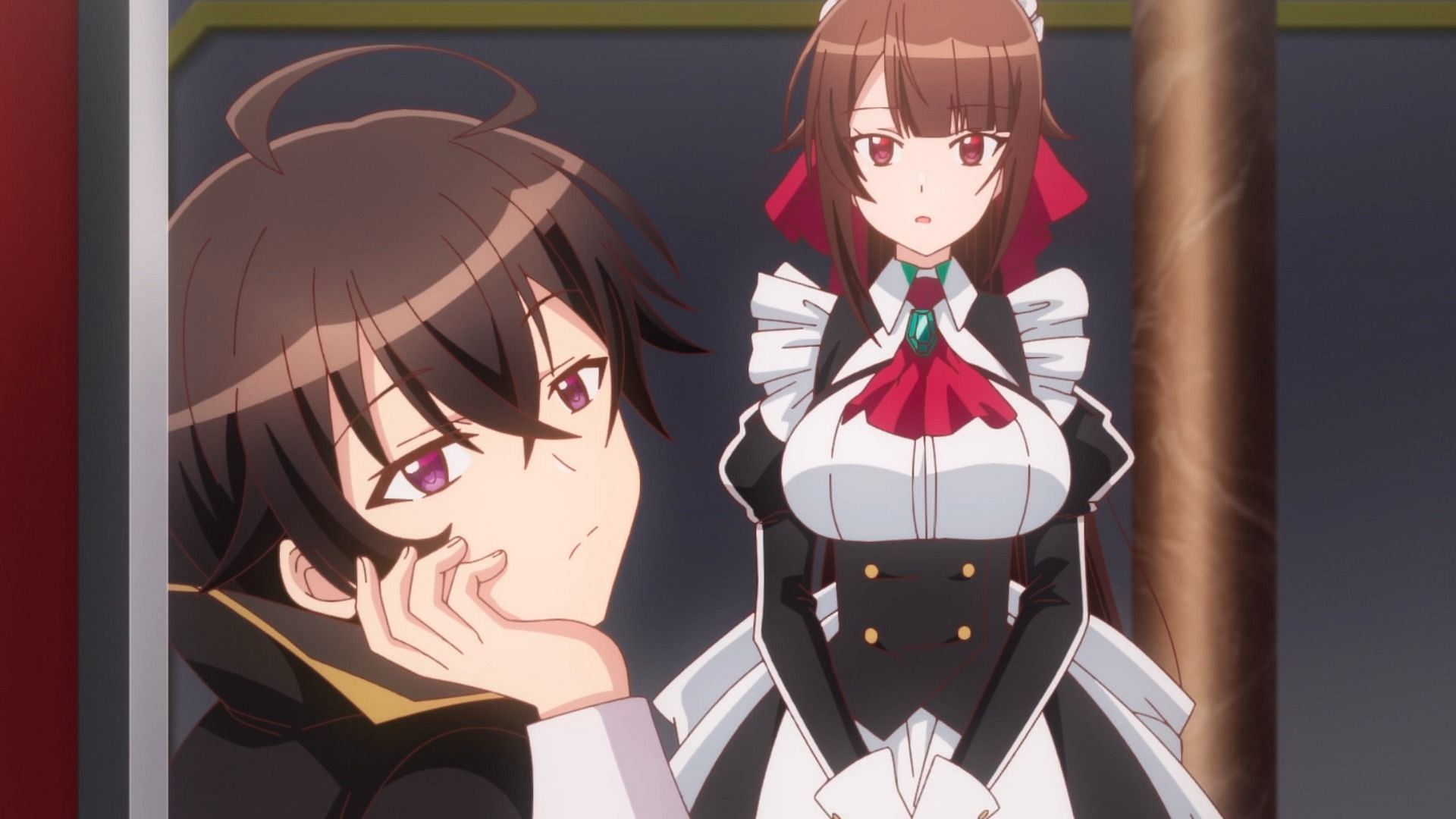 Liam and Amagi in I'm the Evil Lord of an Intergalactic Empire episode 10 (Image via Quad)